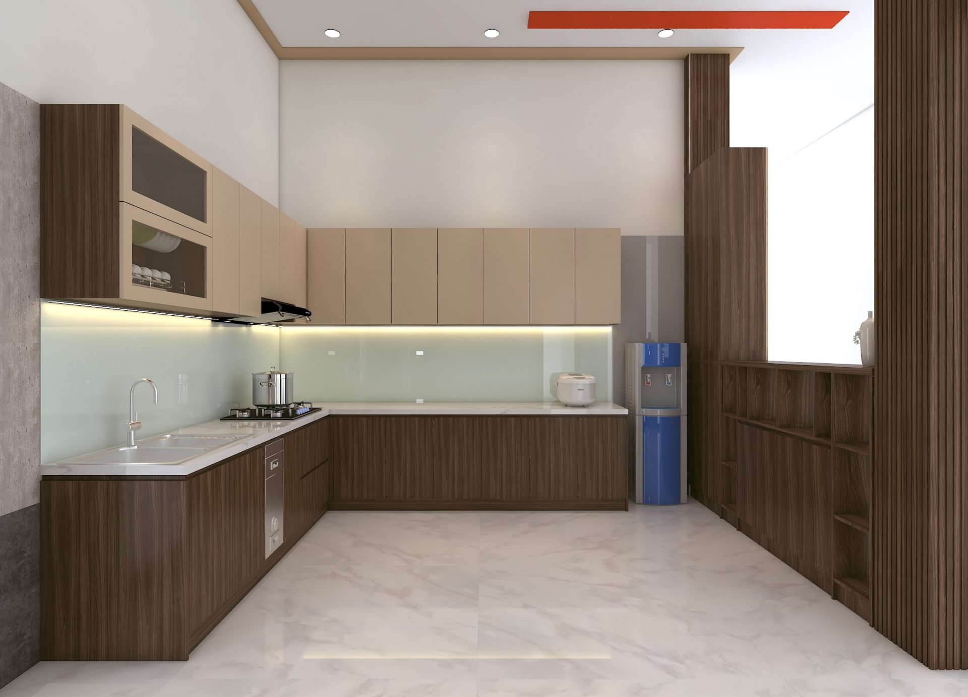 Phối cảnh 3D nội thất bếp Tuy Phước