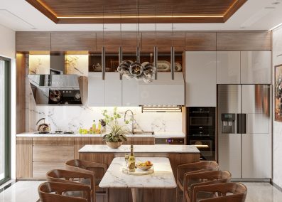 Những thiết kế nội thất phòng bếp nhà phố đẹp nhất 2023