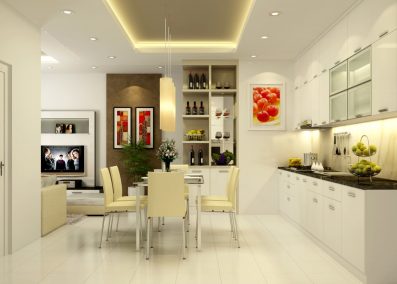Những thiết kế nội thất phòng bếp chung cư đẹp nhất 2023