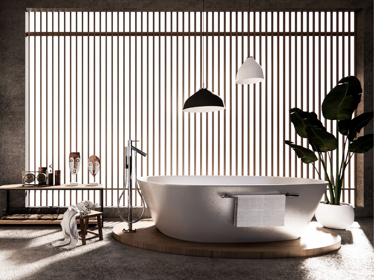 Bồn tắm là nội thất không thể thiếu trong phong cách Nhật Bản