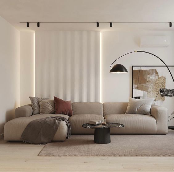 Thiết kế nội thất phòng khách Bình Định - Mẫu sofa bàn trà hiện đại