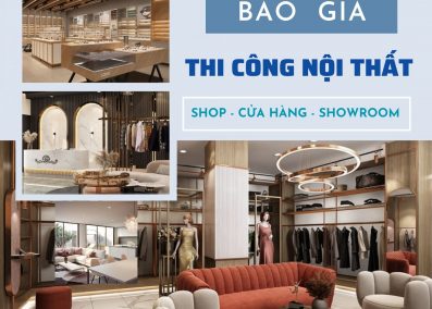 Báo giá thi công nội thất shop - cửa hàng - showroom tại Bình Định